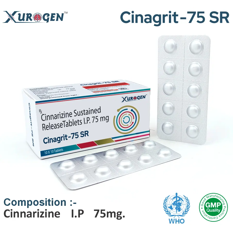 Cinnarizine 75mg tablet strip packaging
